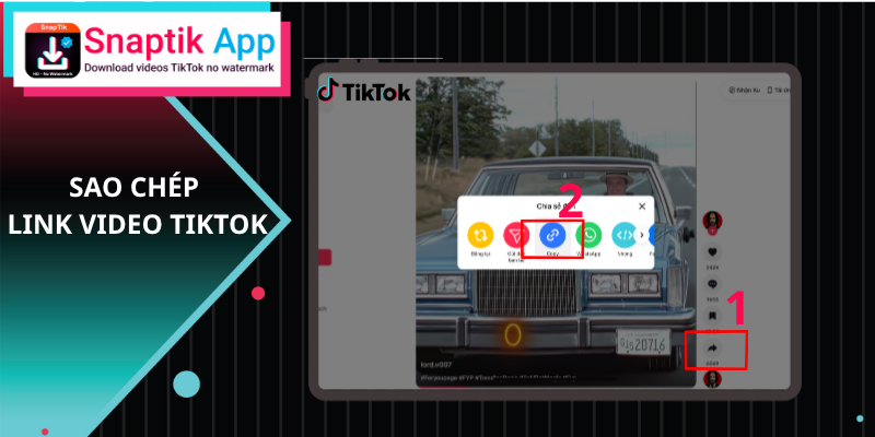 Lấy link video TikTok bạn muốn tải